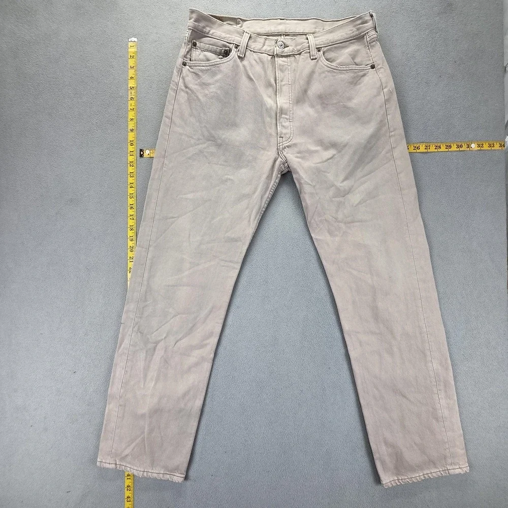 Vintage Levis 501 Jeans Mens Brown Regular‎ Straight Button Fly USA Fits 32x31